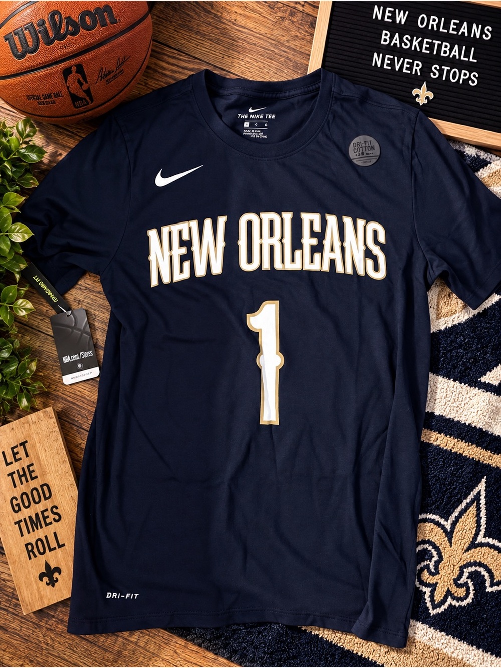 Nike Zion Williamson #1 New Orleans Pelicans Dri-FIT Tee